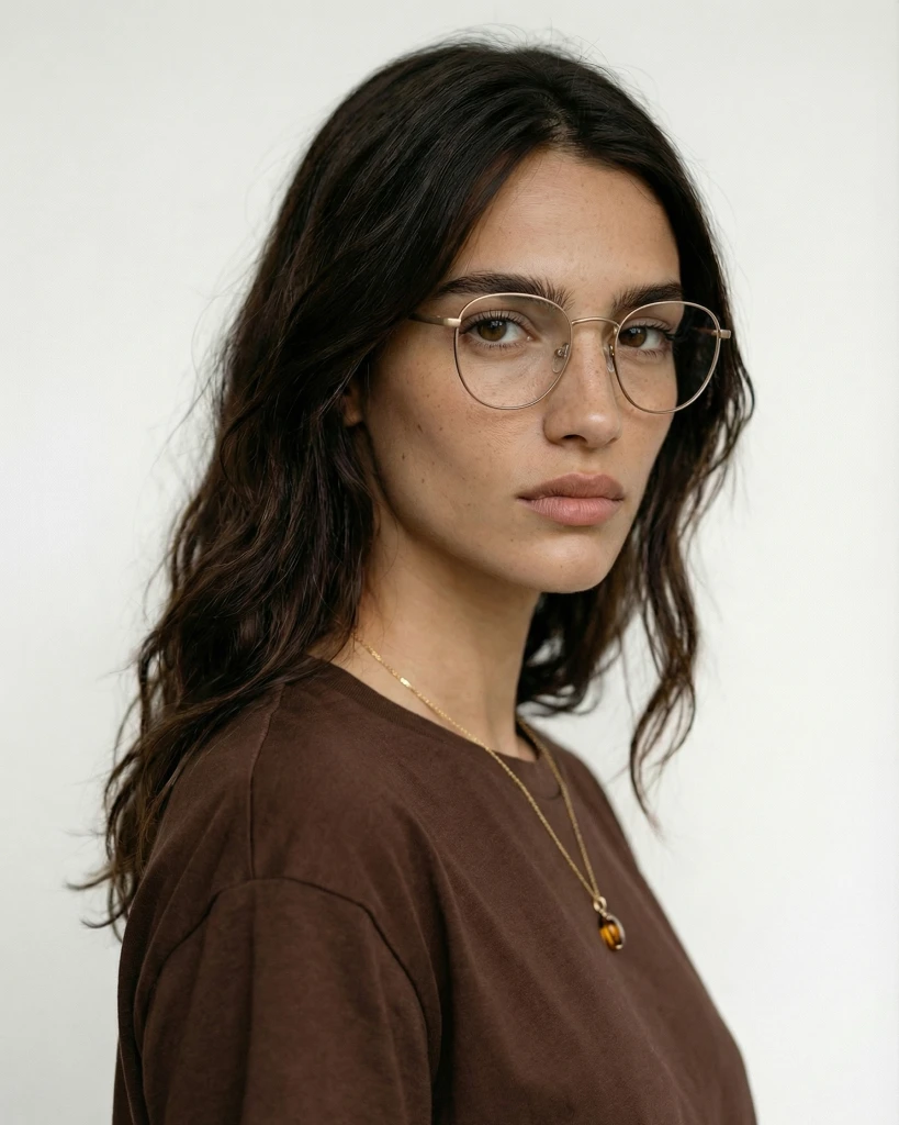 Okulary zerówki Leo Satin Gold/Americano