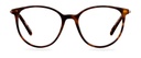 Okulary zerówki damskie i męskie Olivia brązowe – oprawki kocie, widok z góry