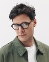 Okulary korekcyjne damskie i męskie Austin brązowe – oprawki geometryczne z acetatu, widok z przodu
