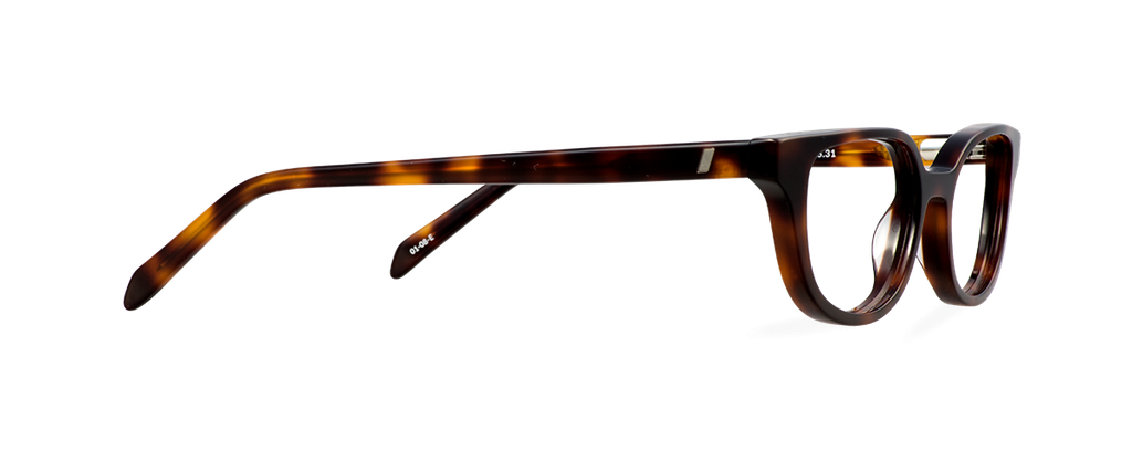 Okulary do komputera Harper brązowe – oprawki kocie z acetatu, widok z góry z prawej