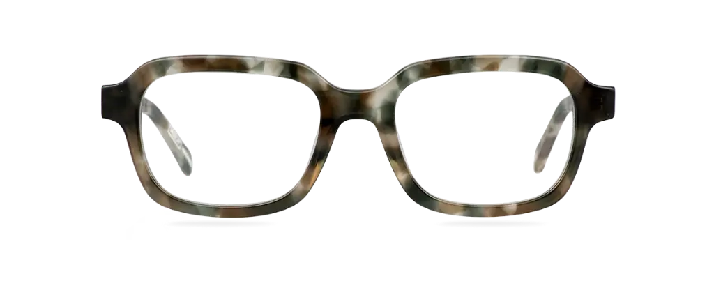 Okulary do komputera Ollie zielone – oprawki prostokątne z acetatu, widok z góry