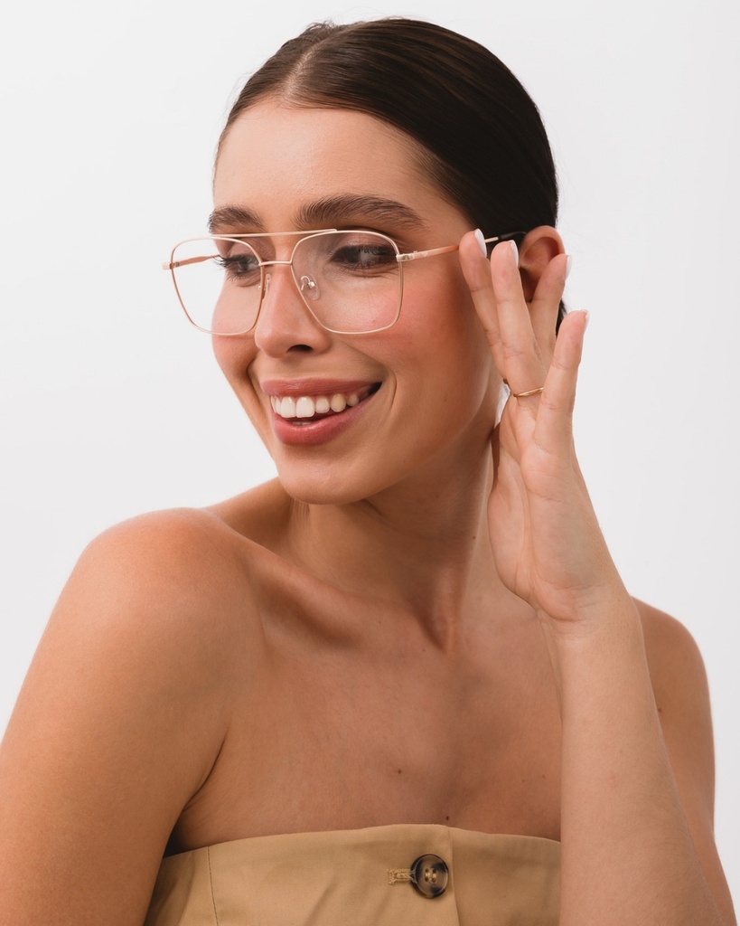 Dioptrické brýle Ralph Satin Gold/Cocoa Brown