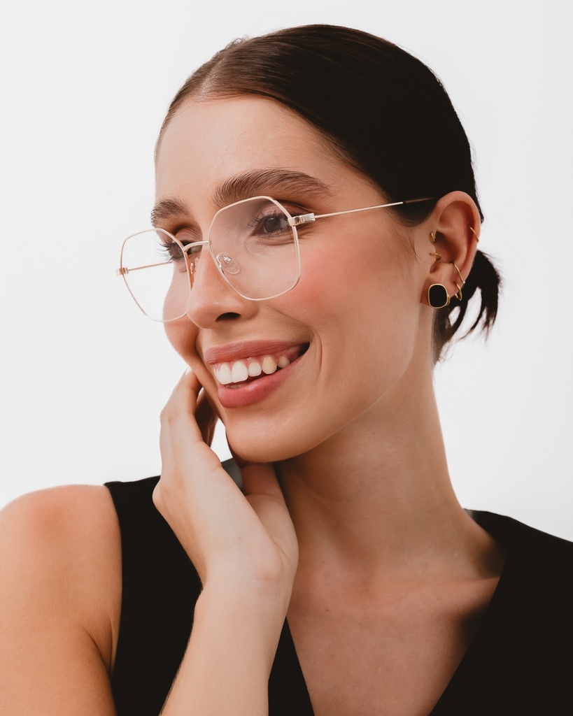 Počítačové brýle Zoya Titanium Gold/Espresso