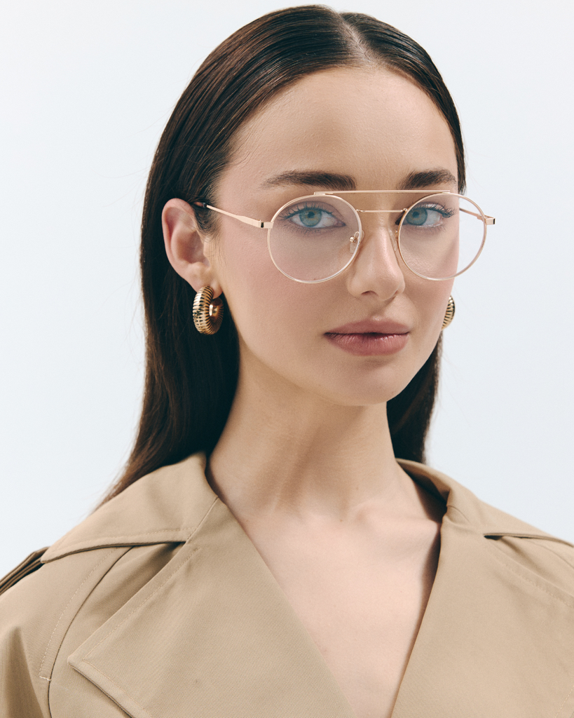 Čiré brýle Carter Gold/Brown Havana