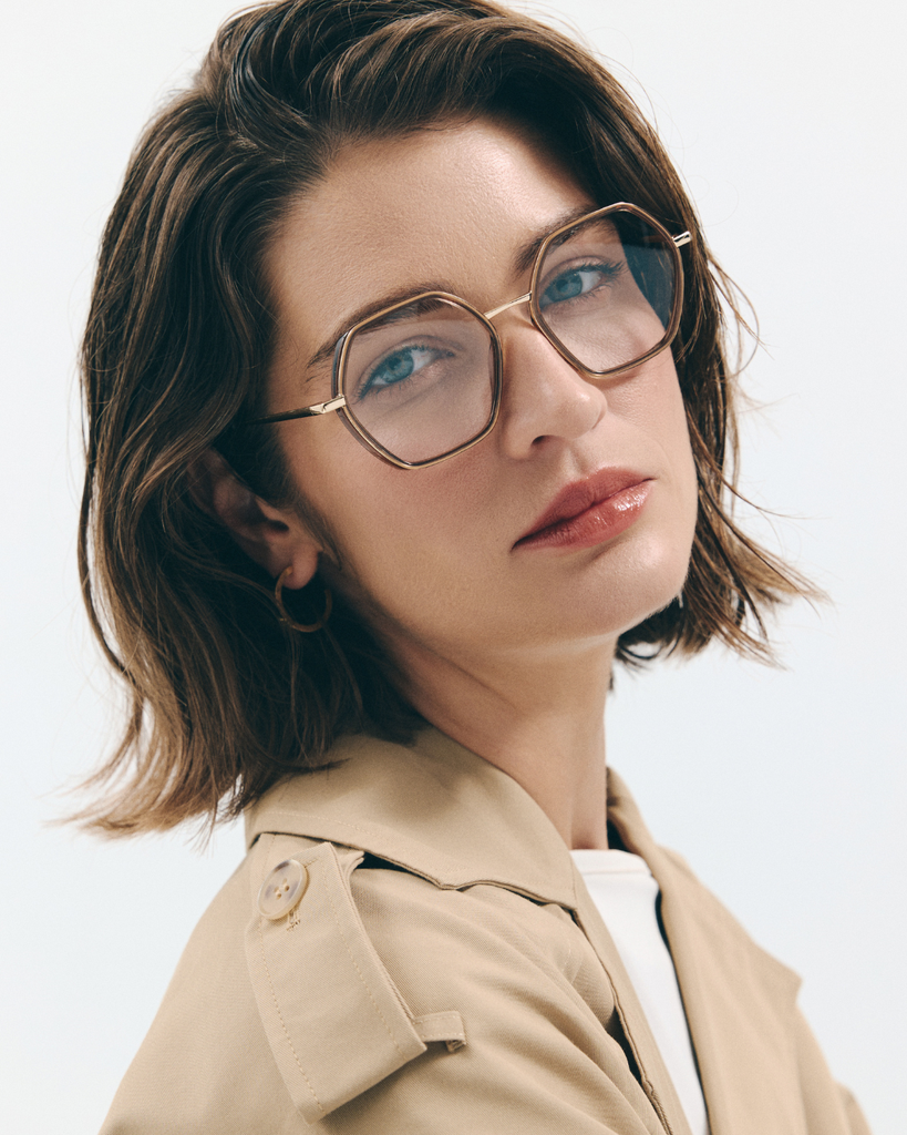 Čiré brýle June Gold/Americano