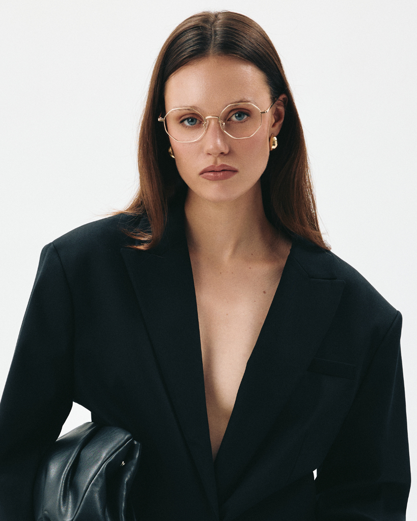 Čiré brýle Percy Gold/Amber Delight