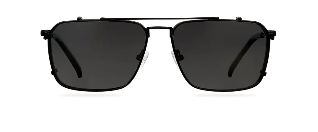 Clip on Sun Bruce Wide Matt Black/Smoke