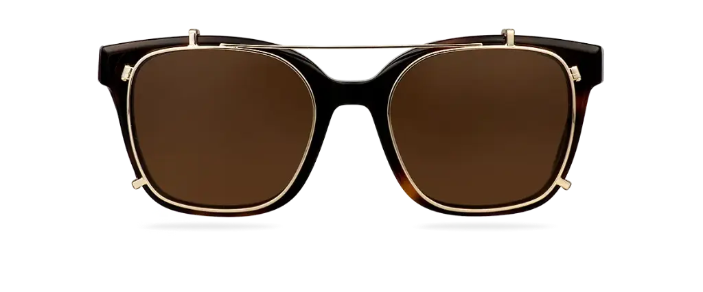 Clip on Sun Maggie Gold/Brown