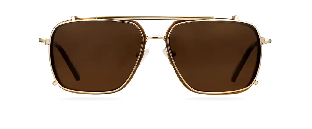 Clip on Sun Peter Gold/Brown