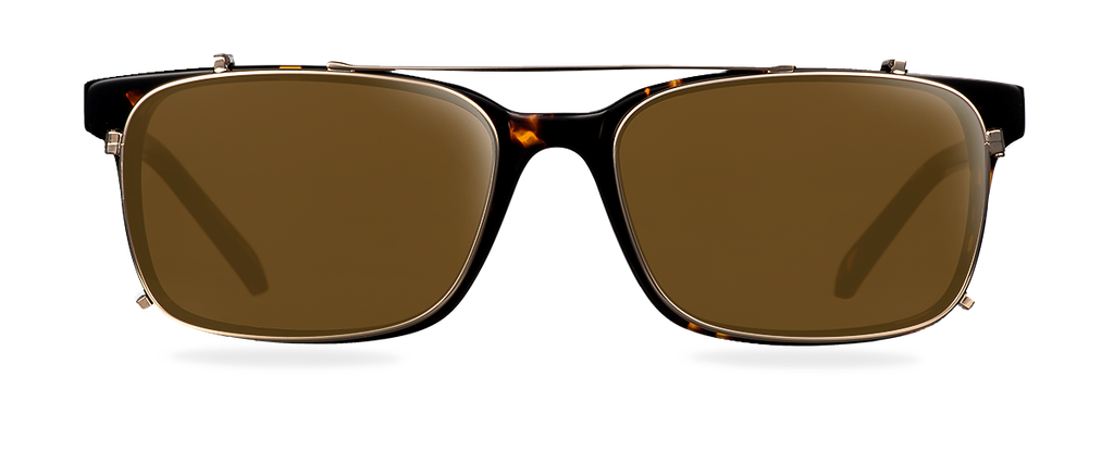 Clip on Sun Stark - Gold/Brown