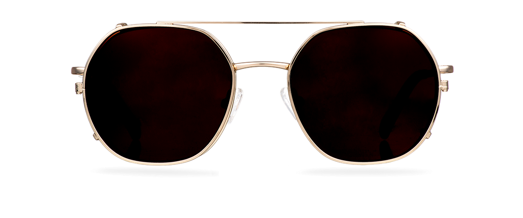 Clip on Sun Bruno Gold/Brown