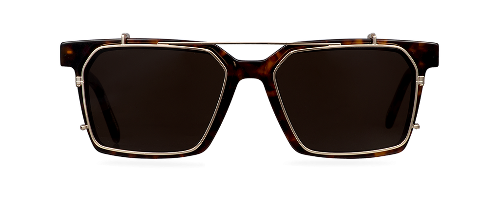 Clip on Sun Evan Gold/Brown