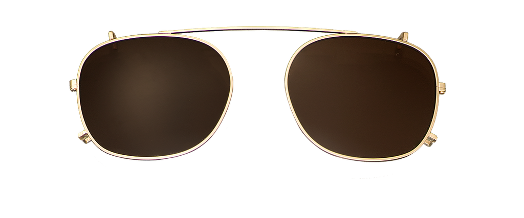 Clip on Sun Grant Wide Gold/Brown