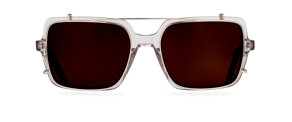 Clip on Sun Hunter Gold/Brown