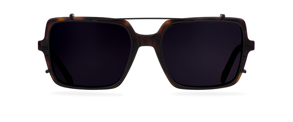 Clip on Sun Hunter Matt Black/Smoke