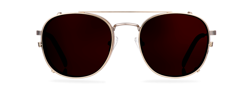 Clip on Sun Leo Wide Gold/Brown