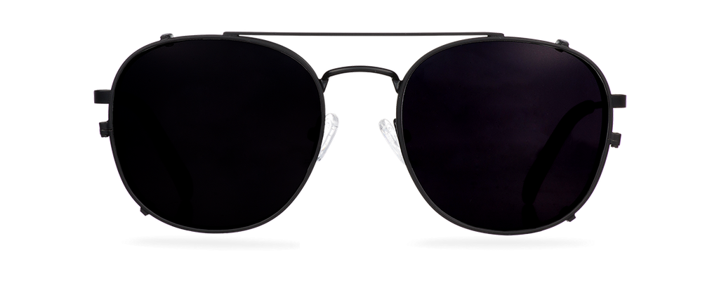 Clip on Sun Leo Wide Matt Black/Smoke