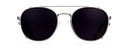 Clip on Sun Leo Wide Satin Gunmetal/Smoke