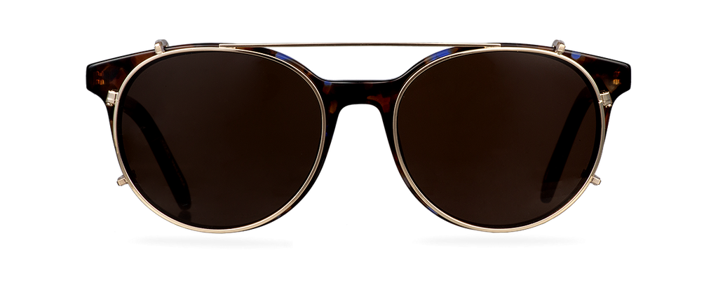 Clip on Sun Lucy Gold/Brown