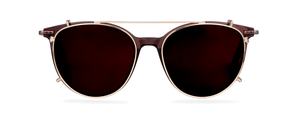 Clip on Sun Olivia Satin Gold/Brown