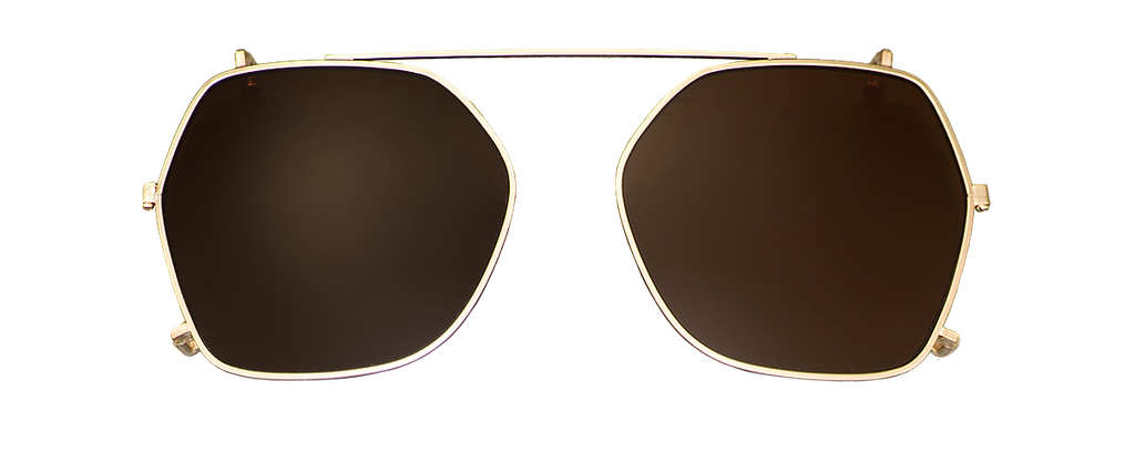 Clip on Sun Oprah Gold/Brown