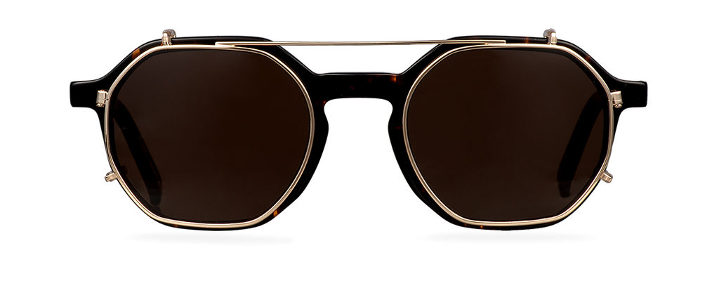 Clip on Sun Taylor Gold/Brown