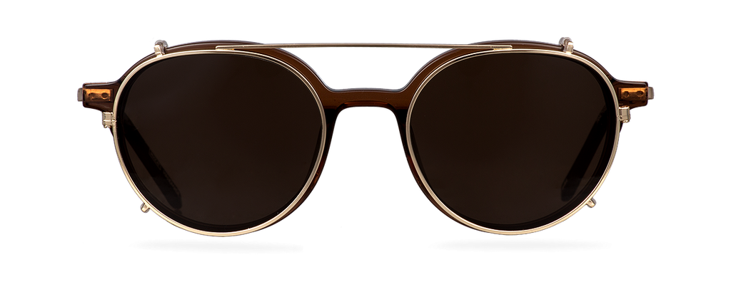 Clip on Sun Tracy Gold/Brown