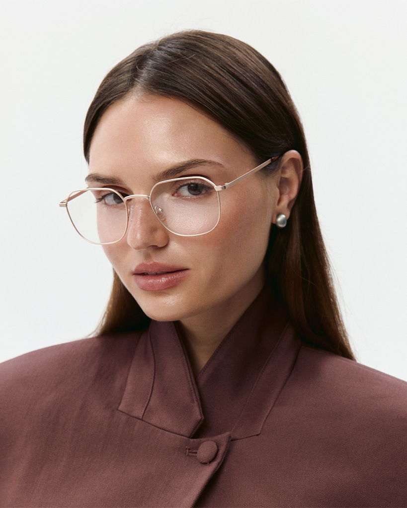 Dioptrické brýle Andy Satin Gold/Amber Delight
